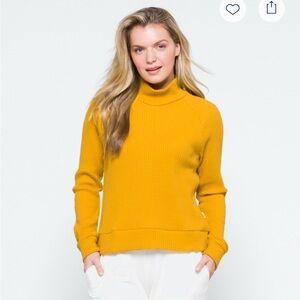 Mustard Yellow The North Face Sweater Mock Neck Chabot